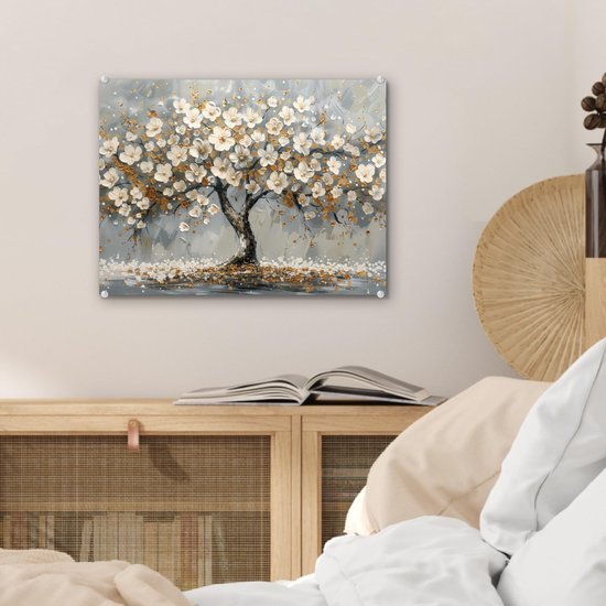 550x550-45219.jpg Unyqoos® Esthetische wanddecoratie met gouden bloemen en abstracte kunst