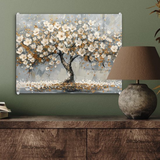 550x550-45221.jpg Unyqoos® Esthetische wanddecoratie met gouden bloemen en abstracte kunst