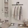 Unyqoos ® Kledingrek voor Wandmontage in Industrieel Design met Ruimtebesparende Eigenschappen voor Elke Kamer