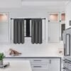 Unyqoos® Korte antraciet verduisteringsgordijnen set voor keuken en slaapkamer Unyqoos® Korte antraciet verduisteringsgordijnen set voor keuken en slaapkamer