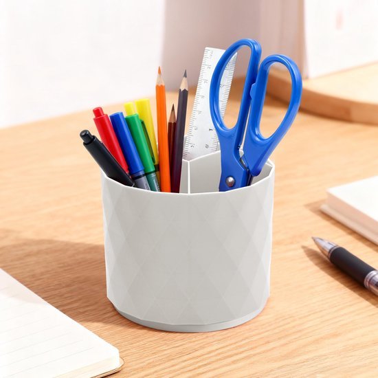 Unyqoos® Draaibare pennenhouder met vijf vakken voor thuis, kantoor en school Unyqoos® Draaibare pennenhouder met vijf vakken voor thuis, kantoor en school