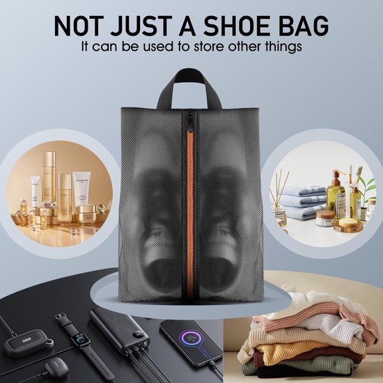 Unyqoos® Waterbestendige Schoenentassen Set van 2 met Handige Ritssluiting en Draaggreep voor Reizen en Opslag