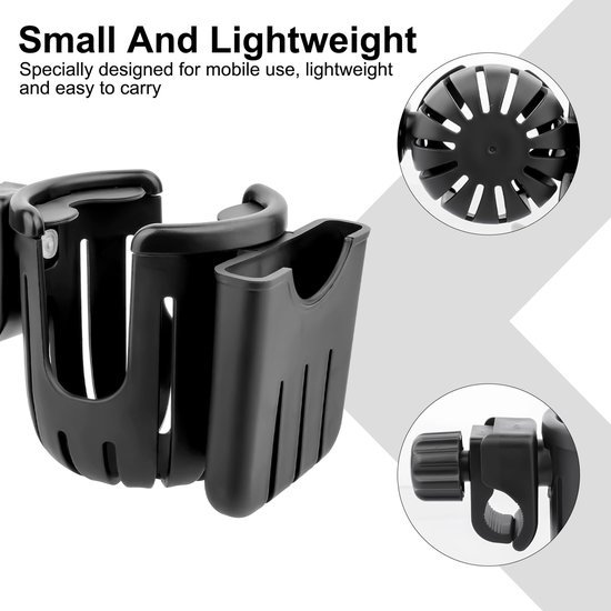 Unyqoos® Universele 360 graden verstelbare bekerhouder met telefoonhouder voor onderweg