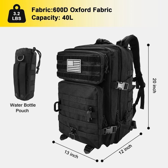 Unyqoos® Robuuste Rugzak 40 Liter - Multifunctioneel Ontwerp voor Diverse Avonturen