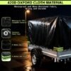 550x550-5746.jpg Unyqoos® Waterdicht afdekzeil voor aanhangers met reflecterende strepen en verstevigde hoeken, Zwart, 210x114x90cm