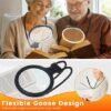 Unyqoos® Handige leesloep met flexibele hals en LED-verlichting voor nauwkeurig werk