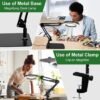Unyqoos® Verstelbare LED-vergrootlamp met 10x vergroting en flexibele arm