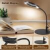 Unyqoos® Handsfree vergrootglas met verstelbare lamp en flexibele zwanenhals voor diverse toepassingen