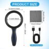Unyqoos® Handige leesloep met LED-verlichting en USB-oplaadbare functie voor dagelijks gebruik