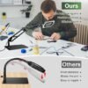 Unyqoos® Rechthoekig vergrootglas met licht en standaard voor veelzijdig gebruik