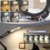 Unyqoos® Dimbare LED Vergrootlamp met Standaard en Klem voor Precisiewerk