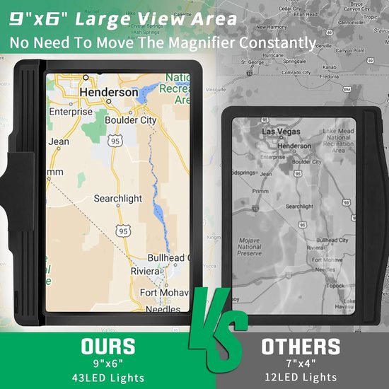 5x Oplaadbare Vergrootglas met Licht en Stand - 3-in-1 Vergrootglas met 43 Verstelbare Helderheid LED's - Flexibele Gooseneck Staande Vergrootglazen voor Hobby's, Ambachten, Lezen