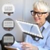 Unyqoos® Hands-free leesvergrootglas met flexibele zwanenhals en ledverlichting
