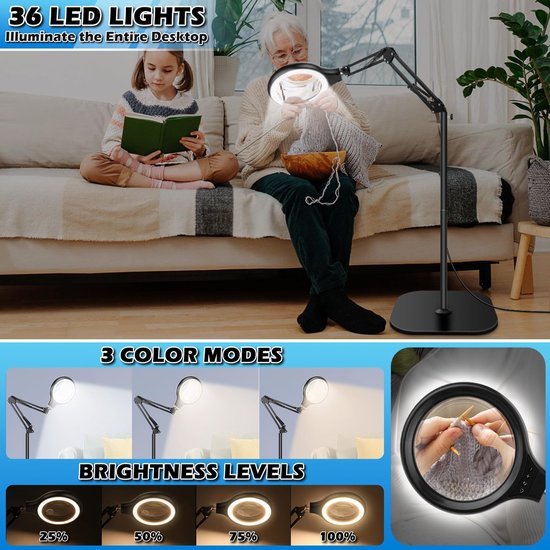 550x550-5948.jpg Unyqoos® Verstelbare verlichte loep met standaard voor lezen en hobby's