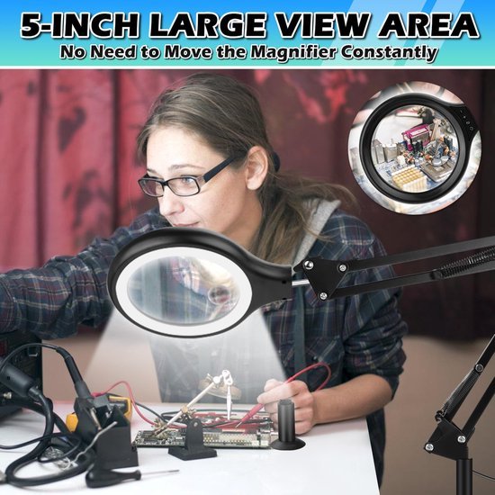 550x550-5949.jpg Unyqoos® Verstelbare verlichte loep met standaard voor lezen en hobby's