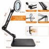 Unyqoos® Verstelbare loeplamp met led-verlichting en klem voor hobby en werk
