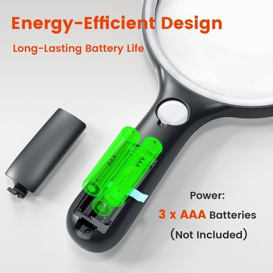 Unyqoos® Handzaam vergrootglas met 24 leds en UV-licht voor diverse toepassingen