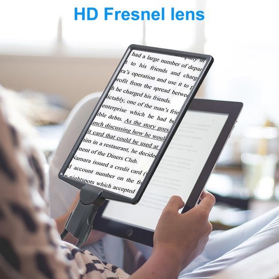 Unyqoos® Verlichte leesloep met verstelbare vergroting en handsfree gebruik voor gemak