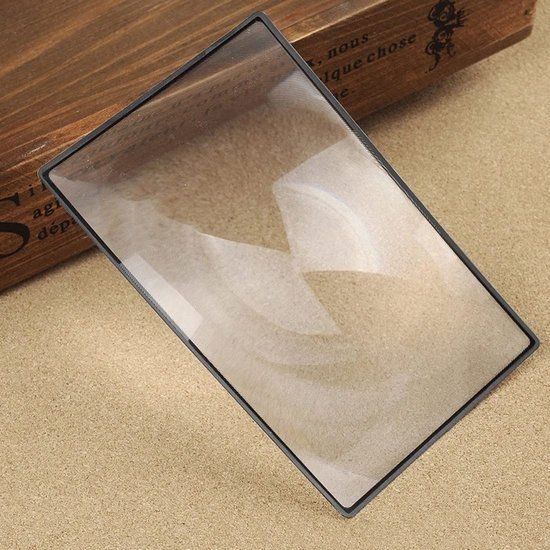 Unyqoos® Lichtgewicht en draagbare rechthoekige leesloep met Fresnel lens voor ouderen