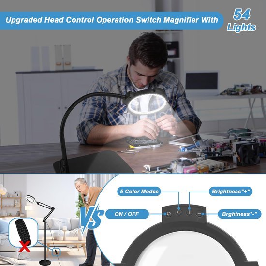 550x550-6096.jpg Unyqoos® Verstelbare loeplamp met dimbaar LED-licht voor precisiewerk en hobby's