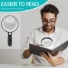 Unyqoos® Oplaadbaar vergrootglas met LED-verlichting en variabele vergrotingen voor lezen