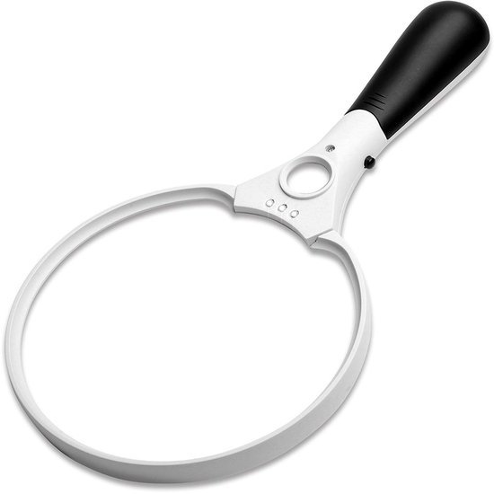 Unyqoos® Groot handvergrootglas met LED-verlichting voor hobby's en reparaties
