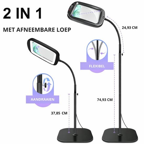 550x550-6165.jpg Unyqoos® Verstelbare loep met LED-verlichting - 30 X VERGROTING voor lezen, borduren, diamond painting en meer