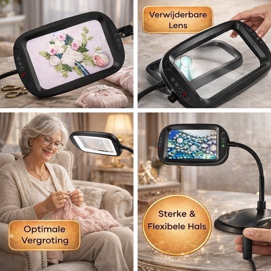 550x550-6166.jpg Unyqoos® Verstelbare loep met LED-verlichting - 30 X VERGROTING voor lezen, borduren, diamond painting en meer