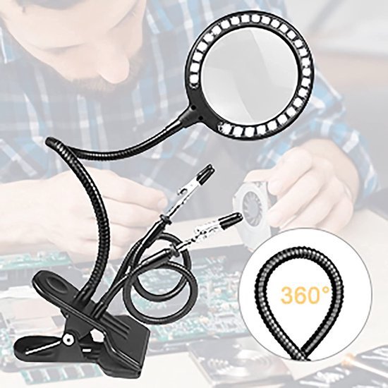 550x550-6175.jpg Unyqoos® Verstelbaar vergrootglas met LED-verlichting en klem voor diverse hobbyprojecten