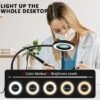 Unyqoos® Verstelbaar vergrootglas met verlichting en flexibele standaard voor diverse toepassingen