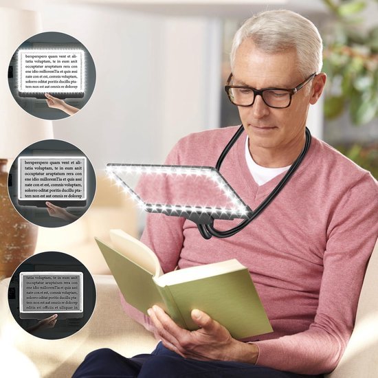 Unyqoos® Verlicht Vergrootglas met Flexibele Hals voor Comfortabel Lezen en Minder Oogvermoeidheid