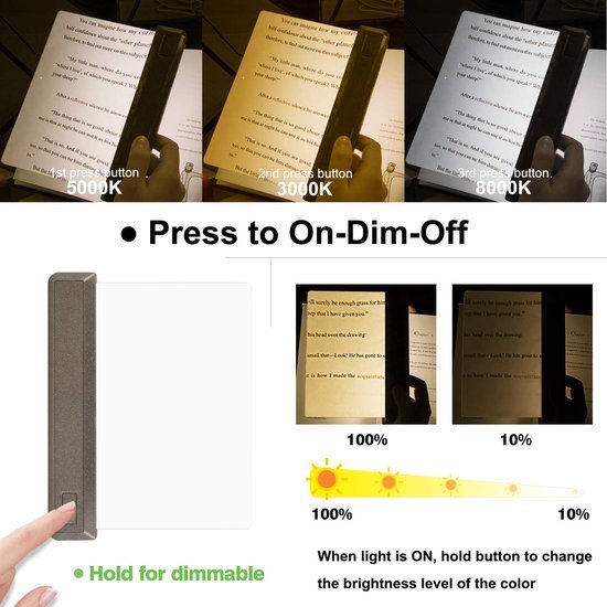 Unyqoos® Handzaam oplaadbaar vergrootglas met LED-licht voor comfortabel lezen