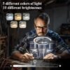 Unyqoos® Verlichte loeplamp met 5 verlichtingsmodi voor nauwkeurig handwerk en lezen