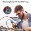 Unyqoos® Verlichte loeplamp met 5 verlichtingsmodi voor nauwkeurig handwerk en lezen