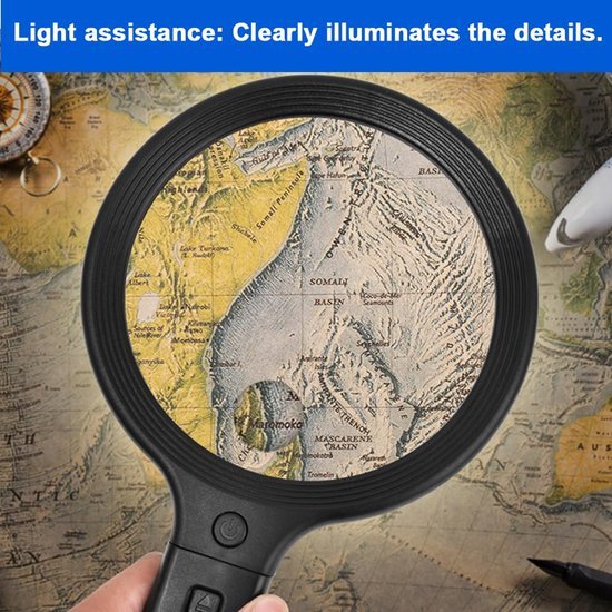 Unyqoos® Handsfree leesloep met LED verlichting en verstelbare vergroting voor senioren