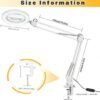 Unyqoos® Dimbare LED Vergrootlamp met Klem en Standaard voor Precies Werk en Lezen