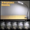 Unyqoos® Dimbare LED Vergrootlamp met Flexibele Zwanenhals en Clip voor Werktafels