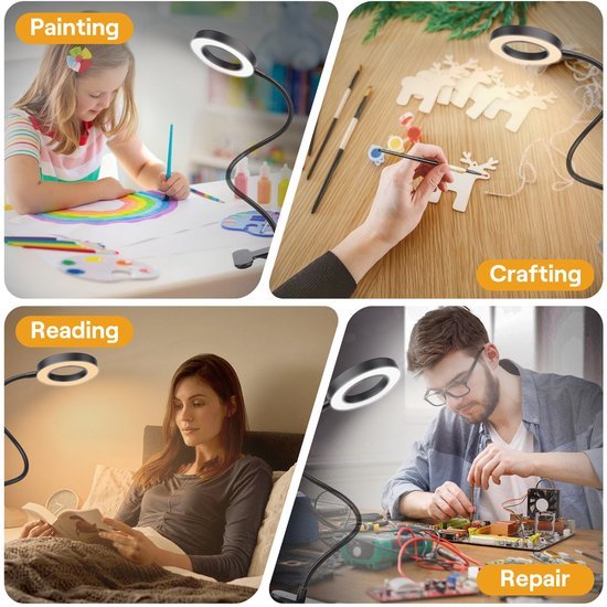 550x550-6350.jpg Unyqoos® Verstelbare klemlamp met vergrootglas en dimbaar licht voor thuis en kantoor