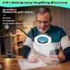Unyqoos® USB-gevoed vergrootglas met verlichting en flexibele zwanenhals voor diverse toepassingen