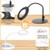 Unyqoos® Dimbare bureaulamp met vergrotingsglas en flexibele zwanenhals voor precisiewerk