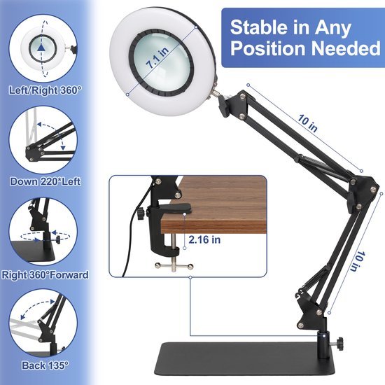 550x550-6402.jpg Unyqoos® Verstelbare vergrootlamp met licht voor precisie handwerk en lezen