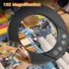 Unyqoos® Handenvrij Vergrootglas met Verlichting en Flexibele Zwanenhals voor Creatief Werk