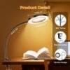 Unyqoos® Handenvrij Vergrootglas met Verlichting en Flexibele Zwanenhals voor Creatief Werk
