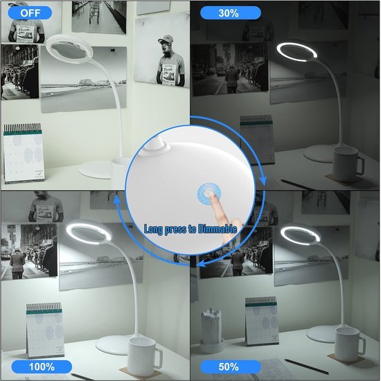 Unyqoos® Verstelbaar vergrootglas met LED-verlichting voor hobby's en professioneel gebruik