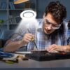 Unyqoos® Dimbare LED Vergrootlamp met Klem en Verstelbare Kleurmodi voor Precies Werk