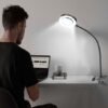 Unyqoos® Dimbare LED Vergrootlamp met Klem en Verstelbare Kleurmodi voor Precies Werk