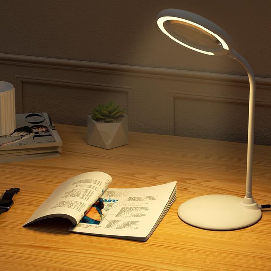 550x550-6476.jpg Unyqoos® Verstelbare vergrootlamp met drie kleurinstellingen en flexibele zwanenhals