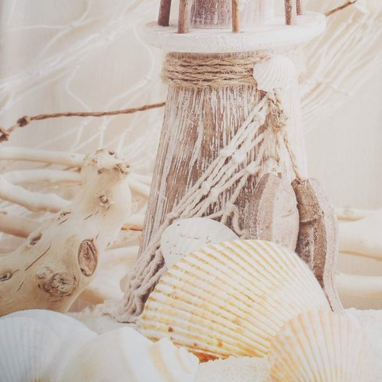 Unyqoos® Stijlvol Douchegordijn Met Strandontwerp en Anti-Schimmel Eigenschappen voor Elke Badkamer