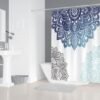 Unyqoos® Stijlvol Douchegordijn Met Boho Mandala Design En Waterafstotend Effect Voor Frisse Badkamerervaring