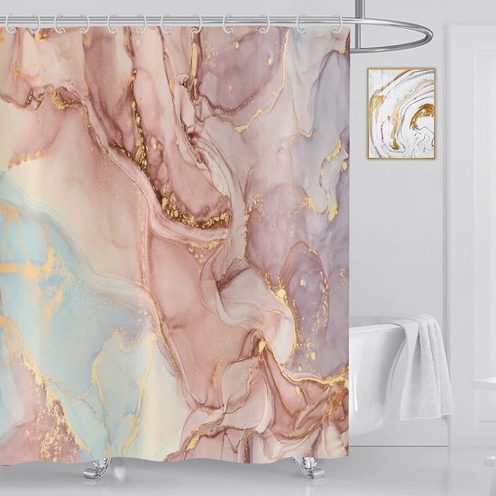 550x550-6588.jpg Unyqoos® Moderne Luxe Douchegordijn met Abstract Marmer Design en Waterdichte Eigenschappen